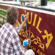 canal boat signwriting Shropshire
